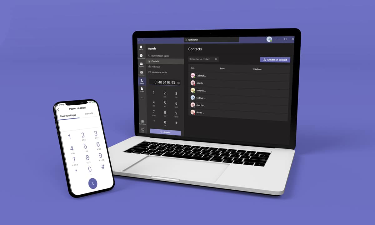 Téléphonie Teams sur PC/Mac et Smartphone
