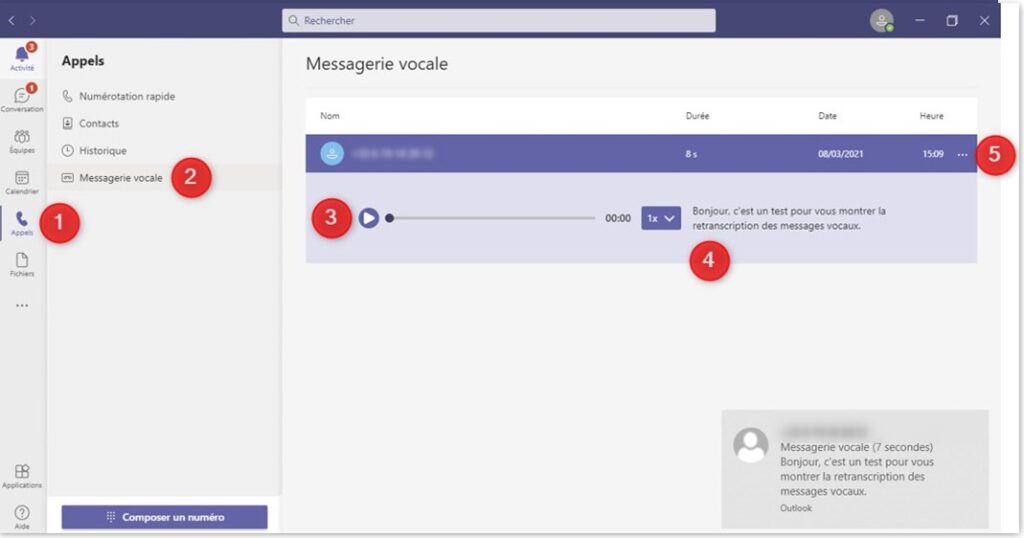 Gérer sa messagerie vocale étape 4