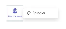 Épingler l'application Files d'attente