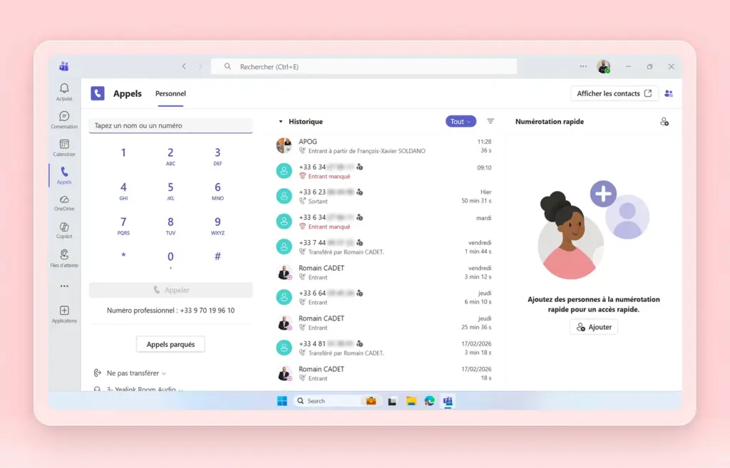 Ligne directe - TeamsPhony