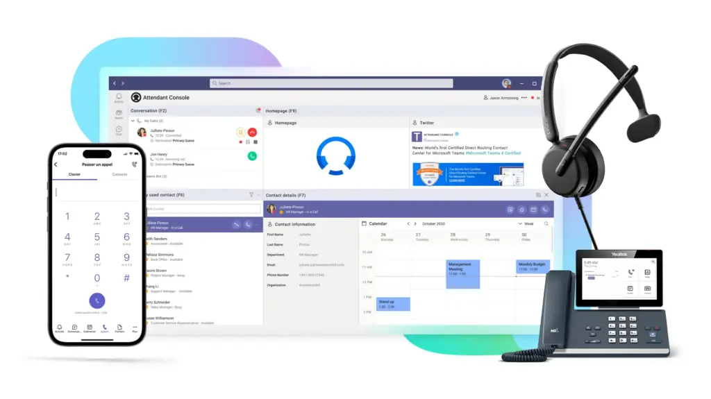 Attendant Console Teams - Int&eacute;gration native